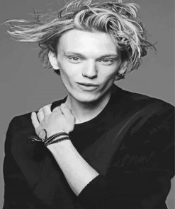 Black And White Jamie Campbell Bower Paint By Number