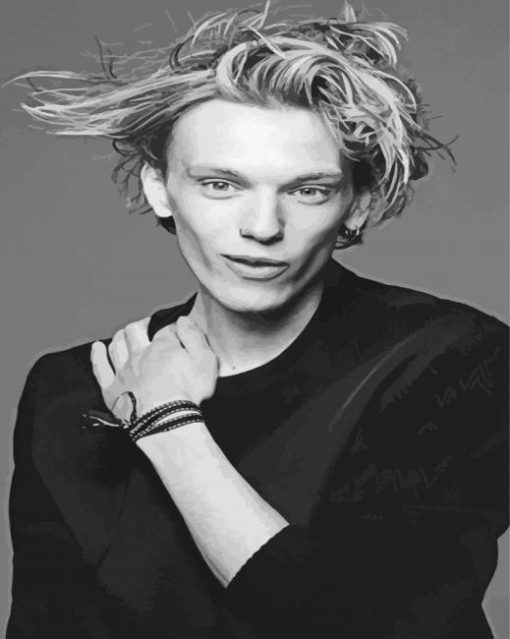 Black And White Jamie Campbell Bower Paint By Number