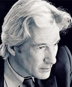 Black And White Richard Gere Paint By Number