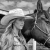 Black And White Amber Marshall With Horse Paint By Number