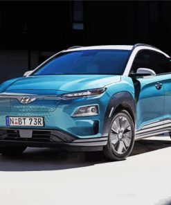 Blue Hyundai Kona Paint By Number