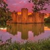 Bodiam Castle Sunset Paint By Number