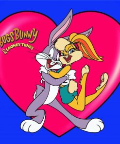 Bugs Bunny And Lola Bunny Looney Tunes Paint By Number