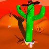 Cactus Cowboy Paint By Number