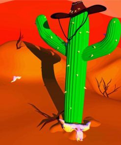 Cactus Cowboy Paint By Number