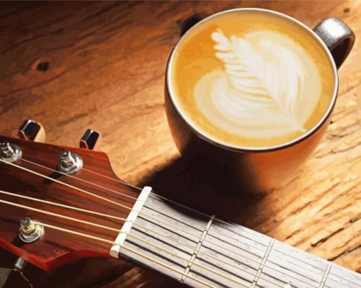 Coffee And Guitar Paint By Number