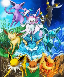 Eeveelutions Characters Paint By Number