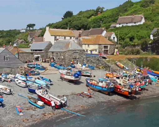 England Cadgwith Village Paint By Number