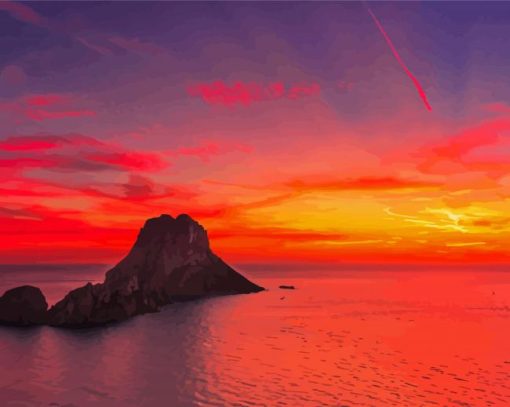 Es Vedra Red Sky Paint By Number