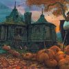 Fall Scary Pumpkin House Paint By Number