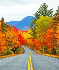 Fall Scenery Paint By Number