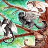 Fantasy Tree Cats Paint By Number