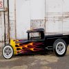 Flames On Vintage Truck Paint By Number