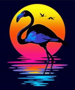 Flamingo Retro Paint By Number