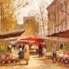 Flower Seller At La Madeleine By Edouard Cortes Paint By Number