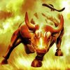 Gold Bull Wall Street Paint By Number