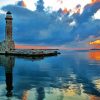 Greece Rethymno Lighthouse Paint By Number