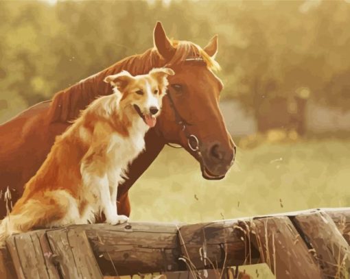 Horse And Dog Paint By Number