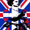 Illustration Queen Elizabeth Union Jack Paint By Number