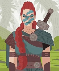 Illustration Queen Boudica Paint By Number