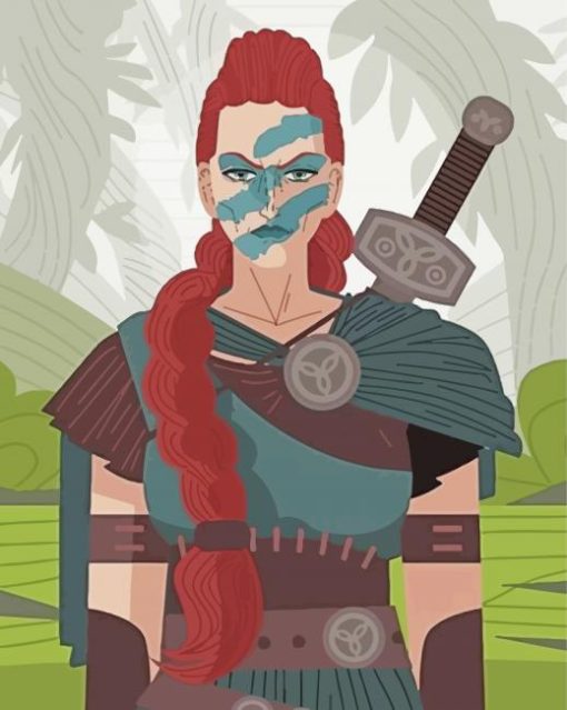 Illustration Queen Boudica Paint By Number