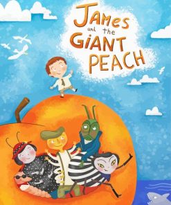 James And The Giant Peach Cartoon Paint By Number