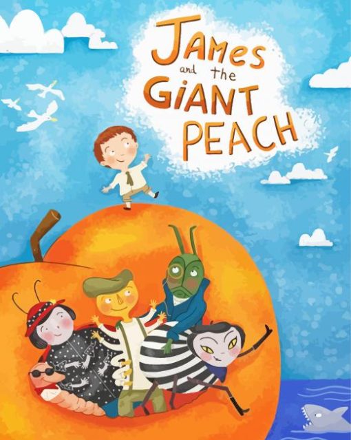 James And The Giant Peach Cartoon Paint By Number