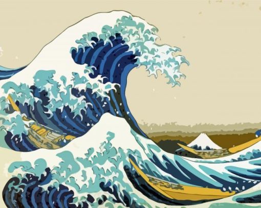 Japanese Wave Art Paint By Number