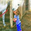 Little Girl And Horse Paint By Number