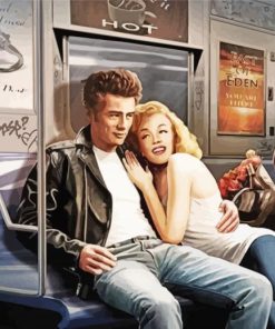 Marilyn And Dean On Subway Paint By Number