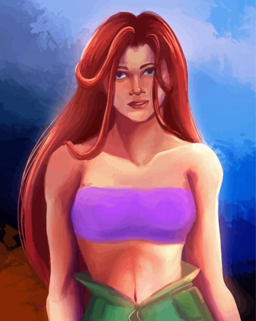 Modern Ariel Disney Princess Paint By Number