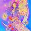 Moon Fairy And Butterflies Paint By Number