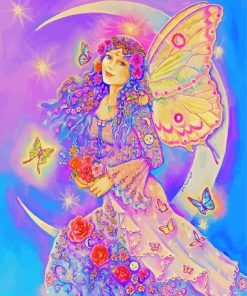 Moon Fairy And Butterflies Paint By Number