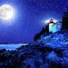 Moonlight Bass Harbor Lighthouse Paint By Number