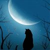 Moonlight Cat Silhouette Paint By Number