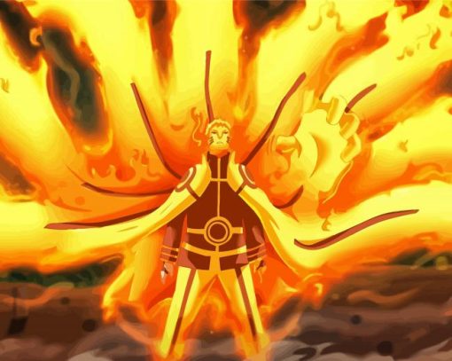 Naruto Nine Tails Sage Mode Paint By Number