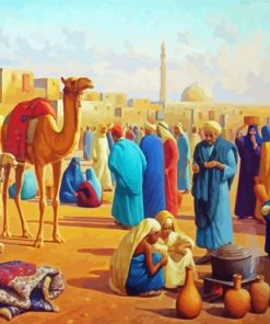 Old Arabian Scene Paint By Number