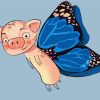 Pig Butterfly Art Paint By Number