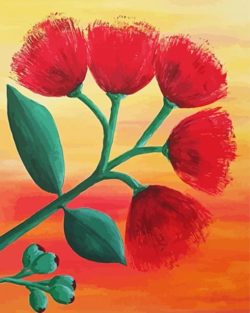 Pohutukawa Flower Art Paint By Number