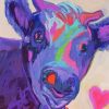 Purple Cow Art Paint By Number