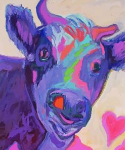 Purple Cow Art Paint By Number