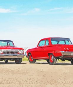 Red Chevrolet Biscayne Car Paint By Number