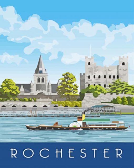 Rochester Castle Poster Paint By Number