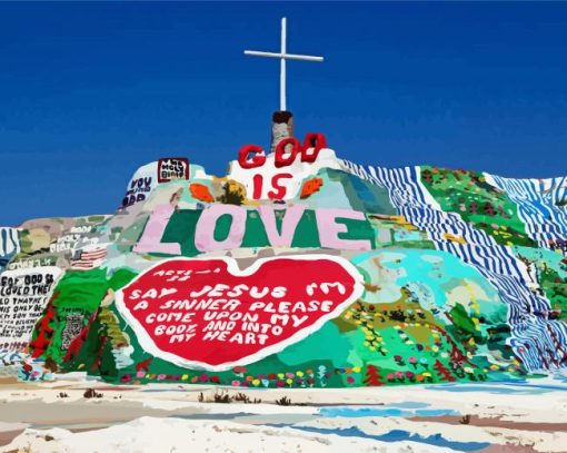 Salvation Mountain California Paint By Number