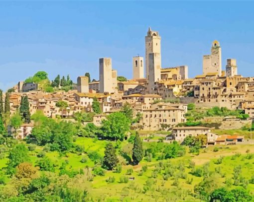 San Gimignano Italy Paint By Number