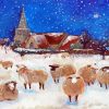 Sheep In Snow Art Paint By Number