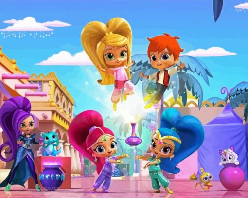 Shimmer And Shine Animation Paint By Number