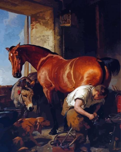 Shoeing Sir Edwin Landseer Paint By Number