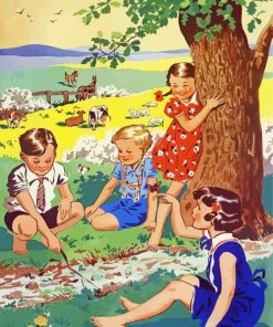 The Vintage Children Paint By Number