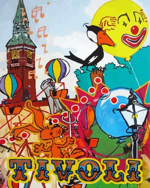 Tivoli Gardens Art Paint By Number